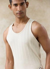 Leon Ribbed Vest Cotton