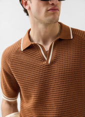 Tennis Boxy Knitted Polo Cotton
