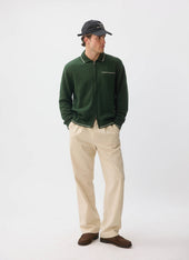 Gardner Dense Knitted Zip Cardigan Cotton