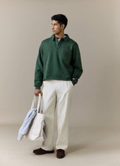 Dudley Boxy Sweatshirt | Cotton | Forest