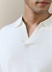 Laurence Knitted Polo Linen Lyocell Blend