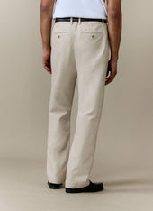 Seb Inverted Pleat Trousers Cotton