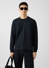 Long Sleeve Pocket T Shirt | Organic Cotton | Black
