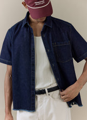 Harley Denim Shirt | Cotton | Dark Indigo