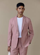 Tailored Blazer | Linen | Dusty Pink