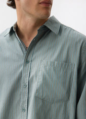Clancy Striped Long Sleeve Shirt Cotton