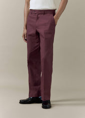 Tailored Trousers Linen Merlot