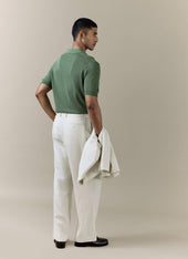 Laurence Knitted Polo Linen Lyocell Blend