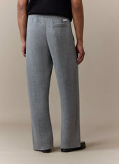 Chronicle Knitted Straight Leg Trackpant Cotton Grey