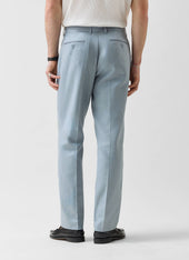 Tailored Linen Trousers | Light Blue