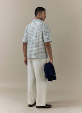 Freddie Crochet Boxy Shirt Cotton Green