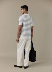 Laurent Polo | Cotton | Cream Stripe