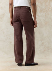 Lungo Herringbone Straight Trousers Cotton