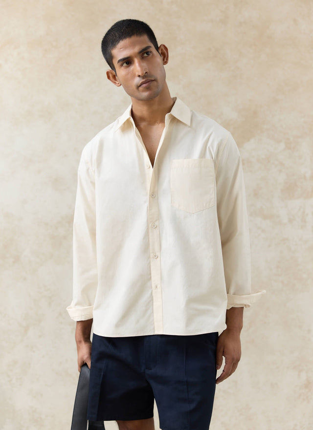 Dali Relaxed Poplin Shirt | Cotton | Cream