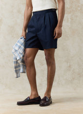 Blake Double Pleated Shorts Cotton