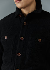 Blanket Overshirt | Casentino Wool | Black