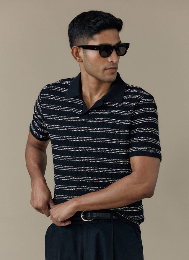 Laurent Polo | Cotton | Black Stripe