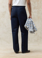 Blake Double Pleated Trousers Cotton