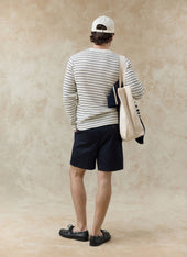 Ernie Waffle Long Sleeve T Shirt Organic Cotton Stripe