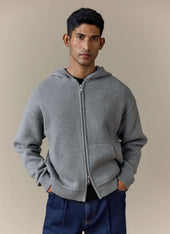 Chronicle Knitted Hoodie Cotton Grey