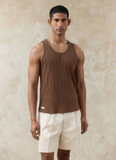 Leon Ribbed Vest Cotton