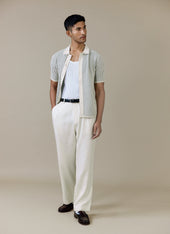 Dixon Knitted Shirt | Cotton | Cream