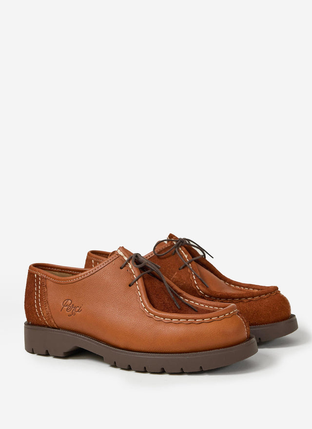 Kleman x Percival | Padror Patchwork Shoe | Cognac