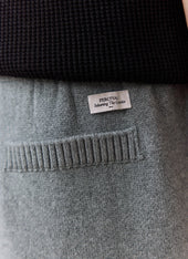 Chronicle Knitted Straight Leg Trackpant Cotton Grey