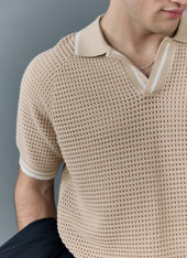 Tennis Boxy Knitted Polo Cotton
