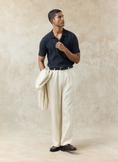 Anthony Ribbed Polo Cotton
