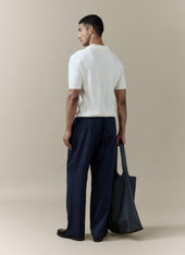 Laurence Knitted Polo Linen Lyocell Blend
