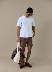 Sorrento Shorts | Linen | Brown