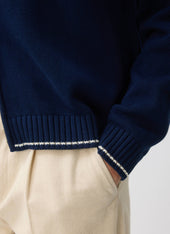 Gardner Dense Knitted Zip Cardigan Cotton