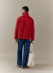 Vintage Wash Oliver Chore Jacket Cotton Canvas Red