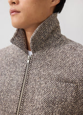 Herringbone Zip Jacket Wool