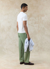 Austin Slub Slim Fit T Shirt Organic Cotton Off White
