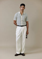 Dixon Knitted Shirt | Cotton | Cream