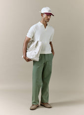 Laurence Knitted Polo Linen Lyocell Blend