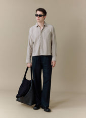 Leland Cuban Boxy Shirt | Cotton | Cream
