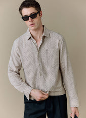 Leland Cuban Boxy Shirt | Cotton | Cream