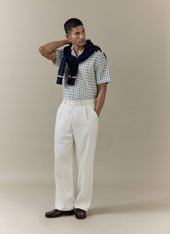 Freddie Crochet Boxy Shirt Cotton Green