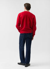 Felted Relaxed Jumper Wool Red