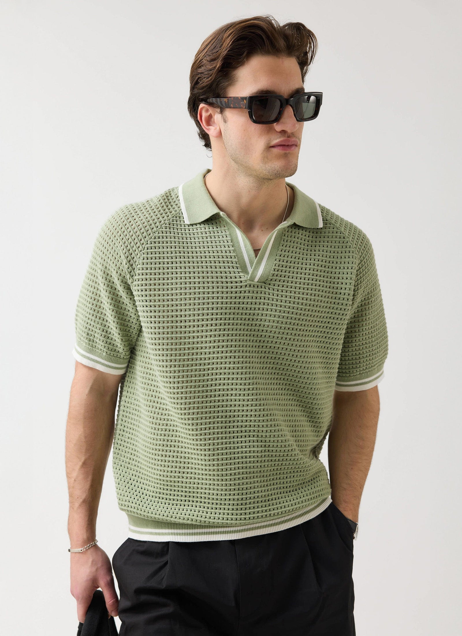 Tennis Boxy Knitted Polo Cotton