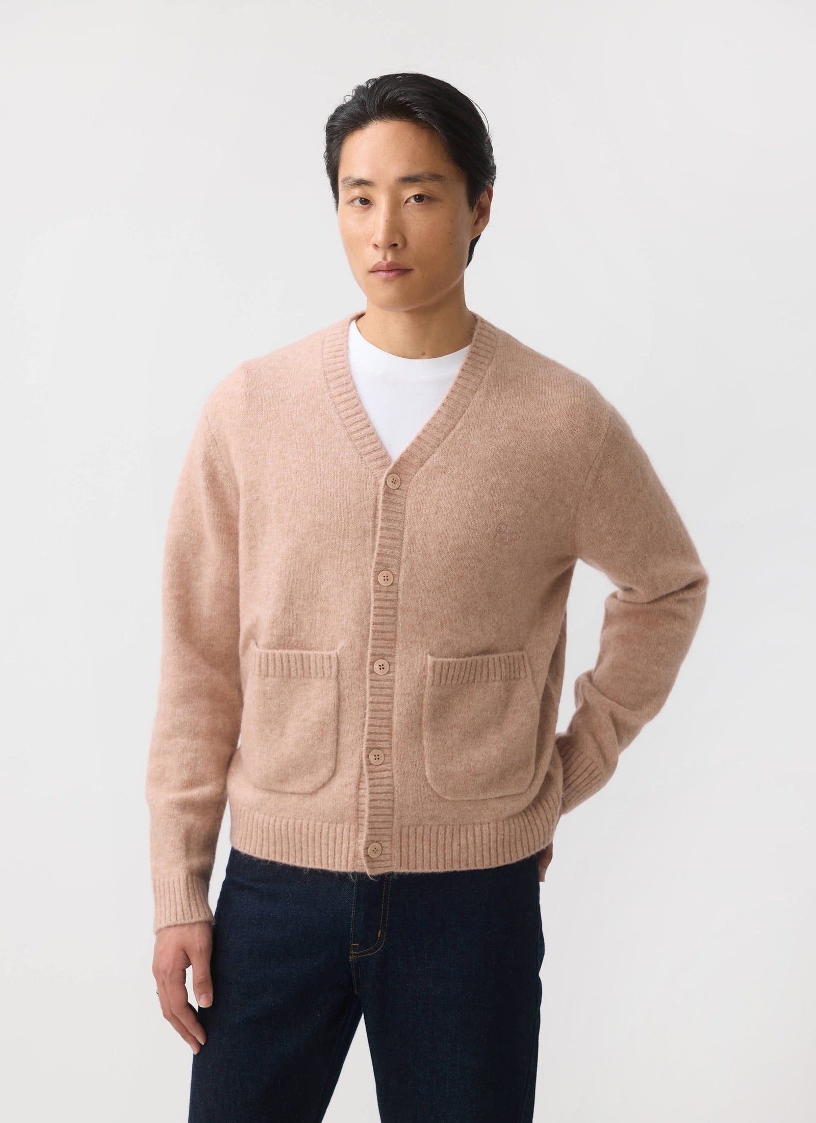 Glove Cardigan Mohair Pink