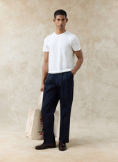 Austin Slub Slim Fit T Shirt Organic Cotton Off White