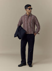Sashiko Boxy Shirt Cotton
