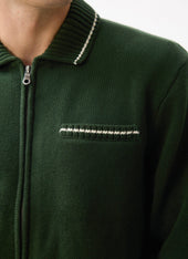 Gardner Dense Knitted Zip Cardigan Cotton