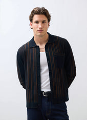 Appendix Long Sleeve Knitted Shirt Cotton With Brown