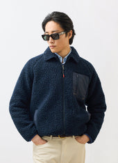 Men's Wool Fleece Jacket | Navy