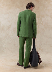 Tailored Linen Trousers | Forest